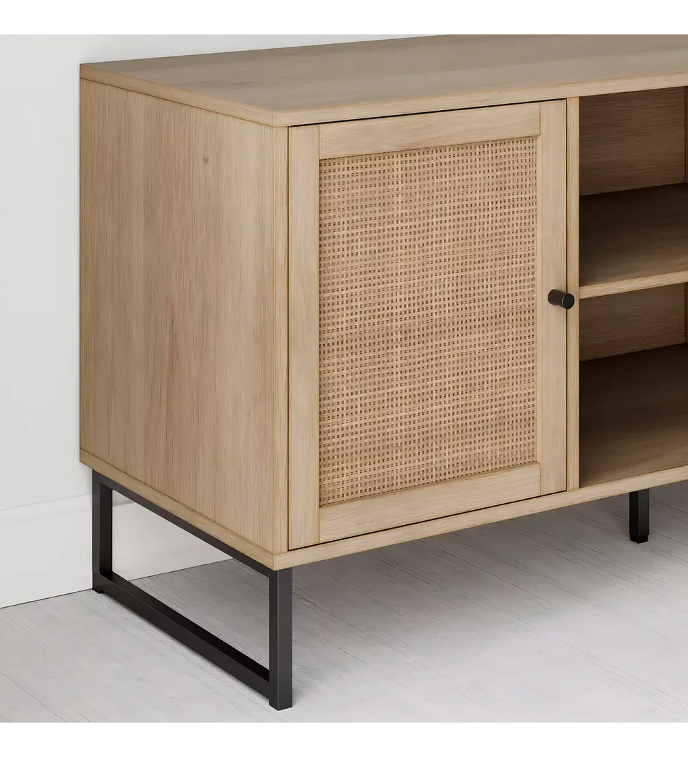 Rack de TV o Buffet Rattan Rustico Dos Puertas