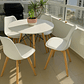 Comedor Mesa Eames Melamina Blanca 120cms + 4 Sillas Tulip - Miniatura 4