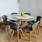 Comedor Warwick 120Cms + 6 Sillas Mariposa Lino - Miniatura 3