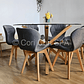 Comedor Warwick 120Cms + 6 Sillas Mariposa Lino - Miniatura 4