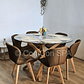 Comedor Warwick 120Cms + 6 Sillas Mariposa Lino - Miniatura 2