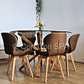 Comedor Warwick 120Cms + 6 Sillas Mariposa Lino - Miniatura 6