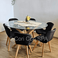 Comedor Warwick 120Cms + 6 Sillas Mariposa Lino - Miniatura 8