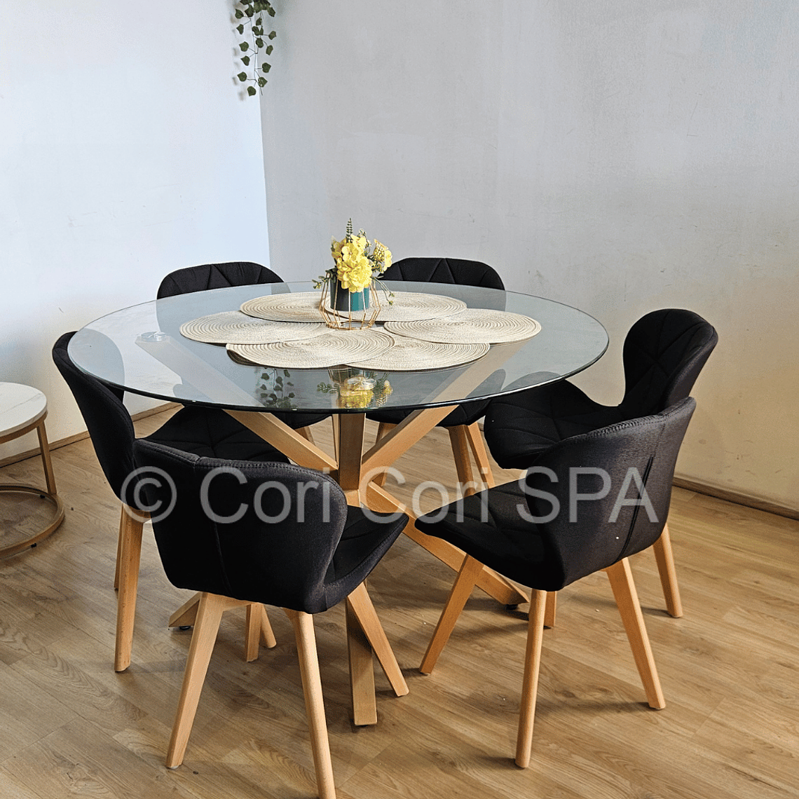 Comedor Warwick 120Cms + 6 Sillas Mariposa Lino 9
