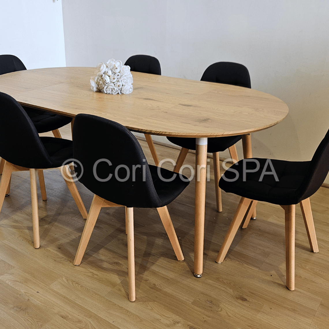 Comedor Mesa Expandible (100 - 180cms) + 6 Sillas Capitonne Velvet 1