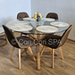 Comedor Warwick  120cm + 4 Sillas Capitonne Lino - Miniatura 2