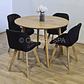 Comedor Mesa Expandible (100 - 180cms) + 4 Sillas Mariposa Velvet - Miniatura 3
