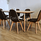 Comedor Mesa Expandible (100 - 180cms) + 6 Sillas Capitonne Lino - Miniatura 2