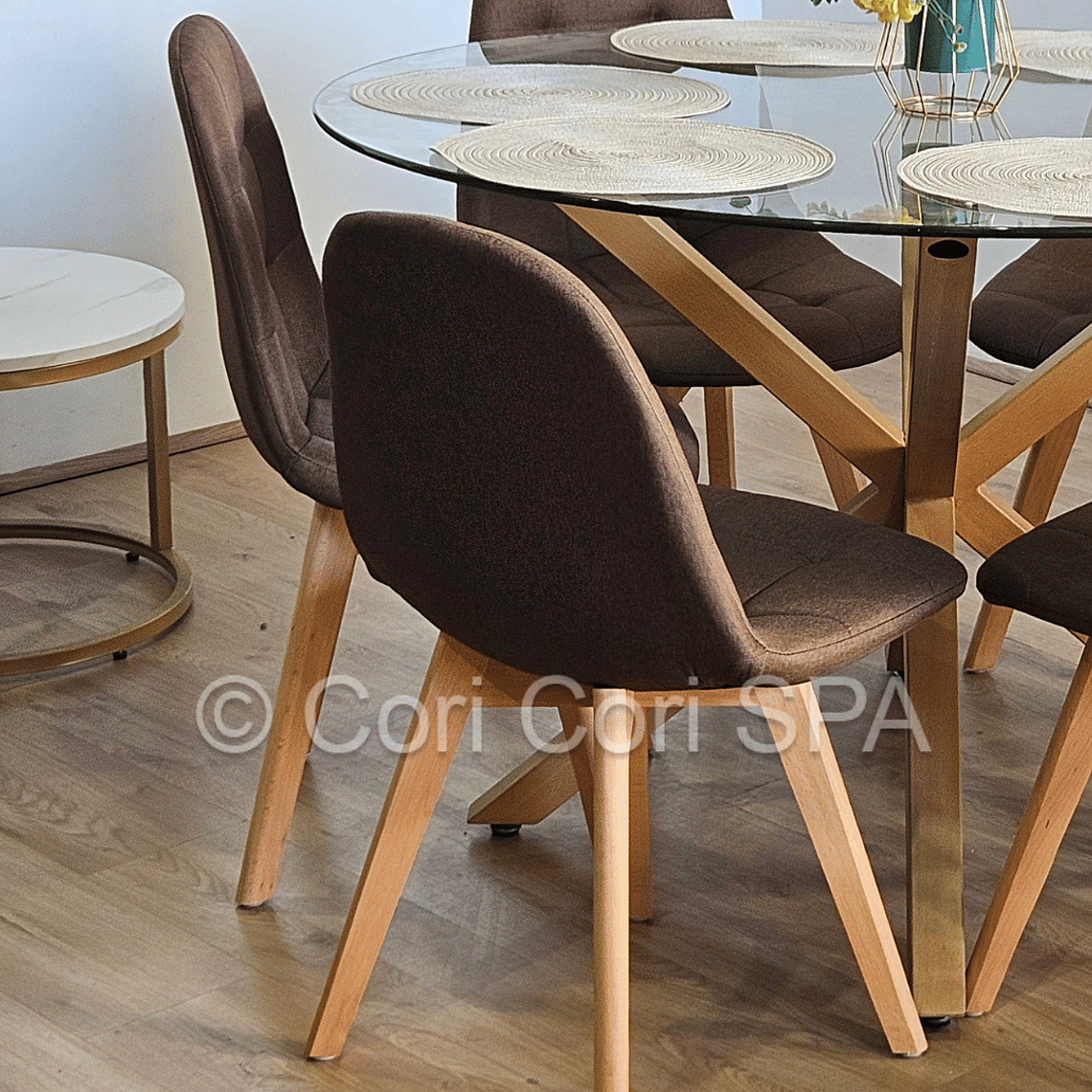 Comedor Warwick 120Cms + 6 Sillas Capitonne Lino 4