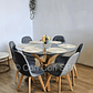 Comedor Warwick 120Cms + 6 Sillas Capitonne Lino - Miniatura 5