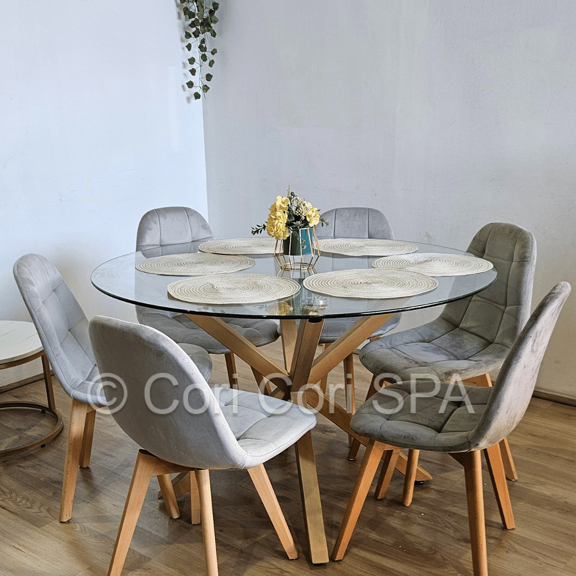 Comedor Warwick 120Cms + 6 Sillas Capitonne Velvet 5