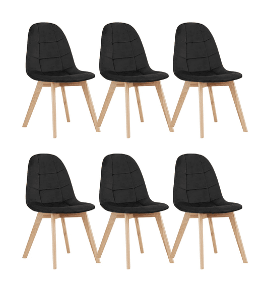 Pack 6 Sillas Capitonne Velvet