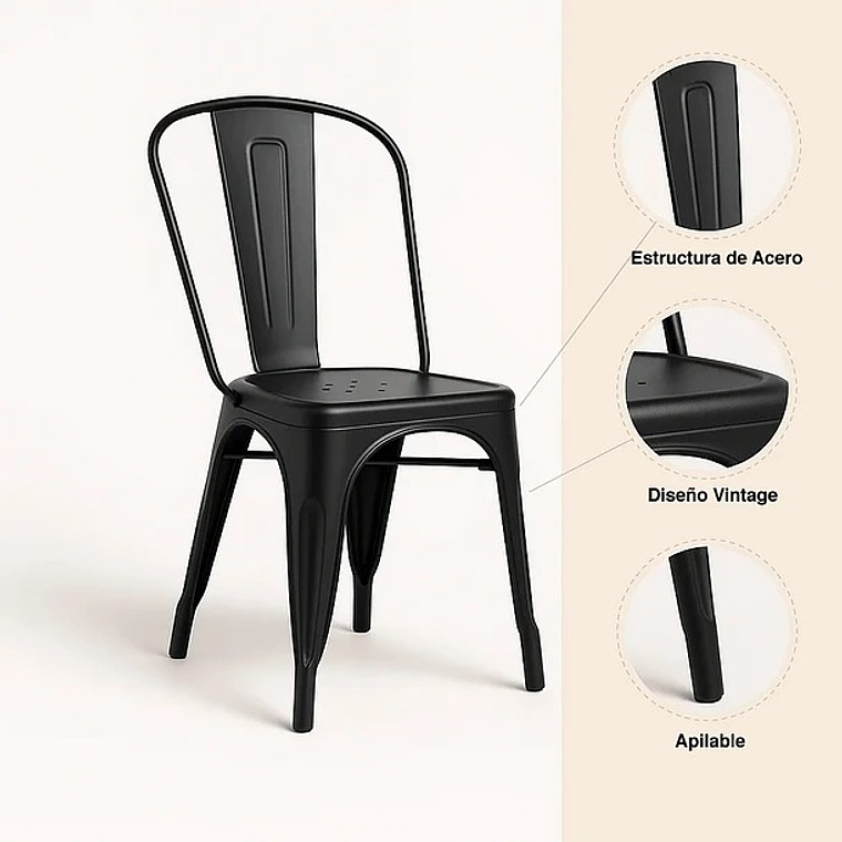 Pack 6 Silla Tolix - Industrial 3