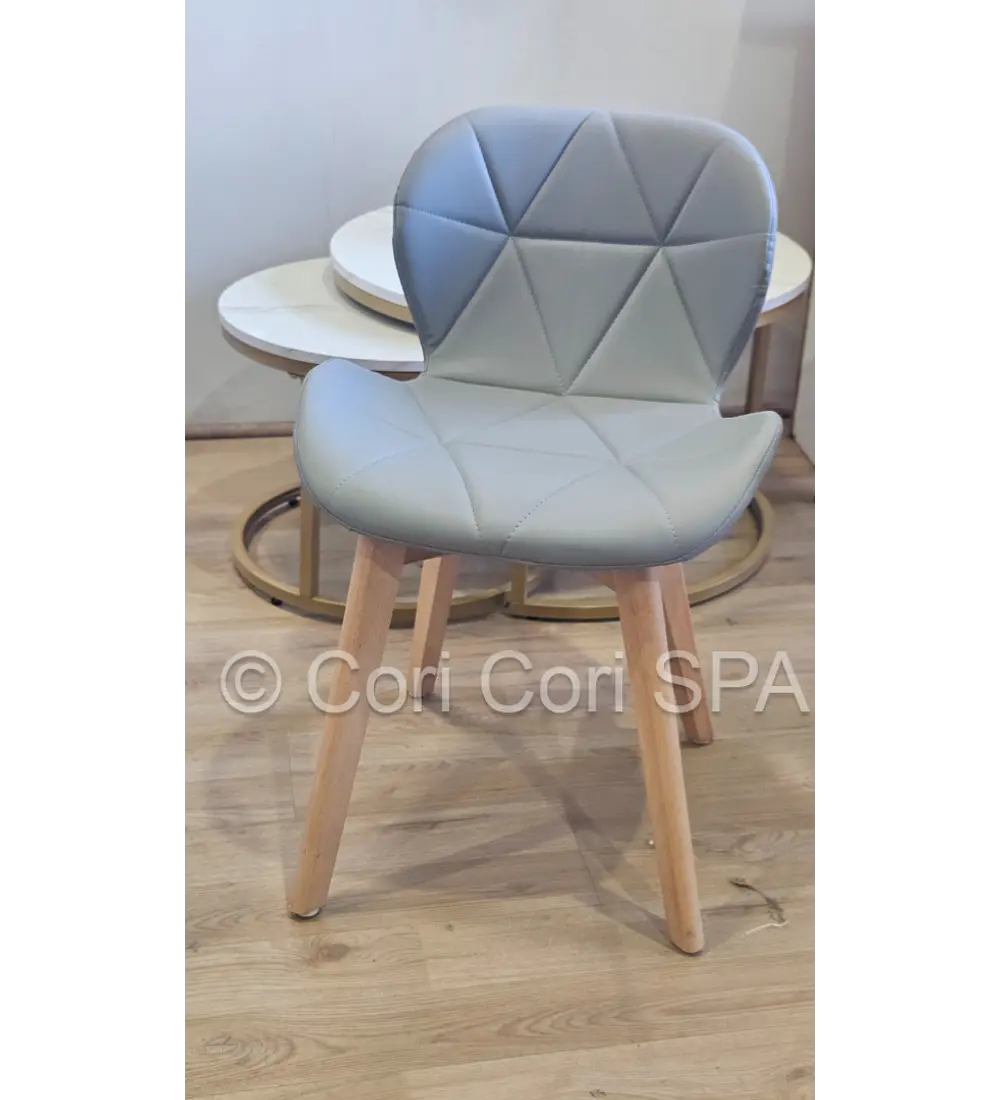 Comedor Mesa Wood 120cm + 4 Sillas Mariposa Ecocuero Wood