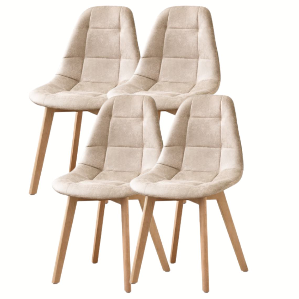 Pack 4 Sillas Capitonne Ecocuero Vintage 2