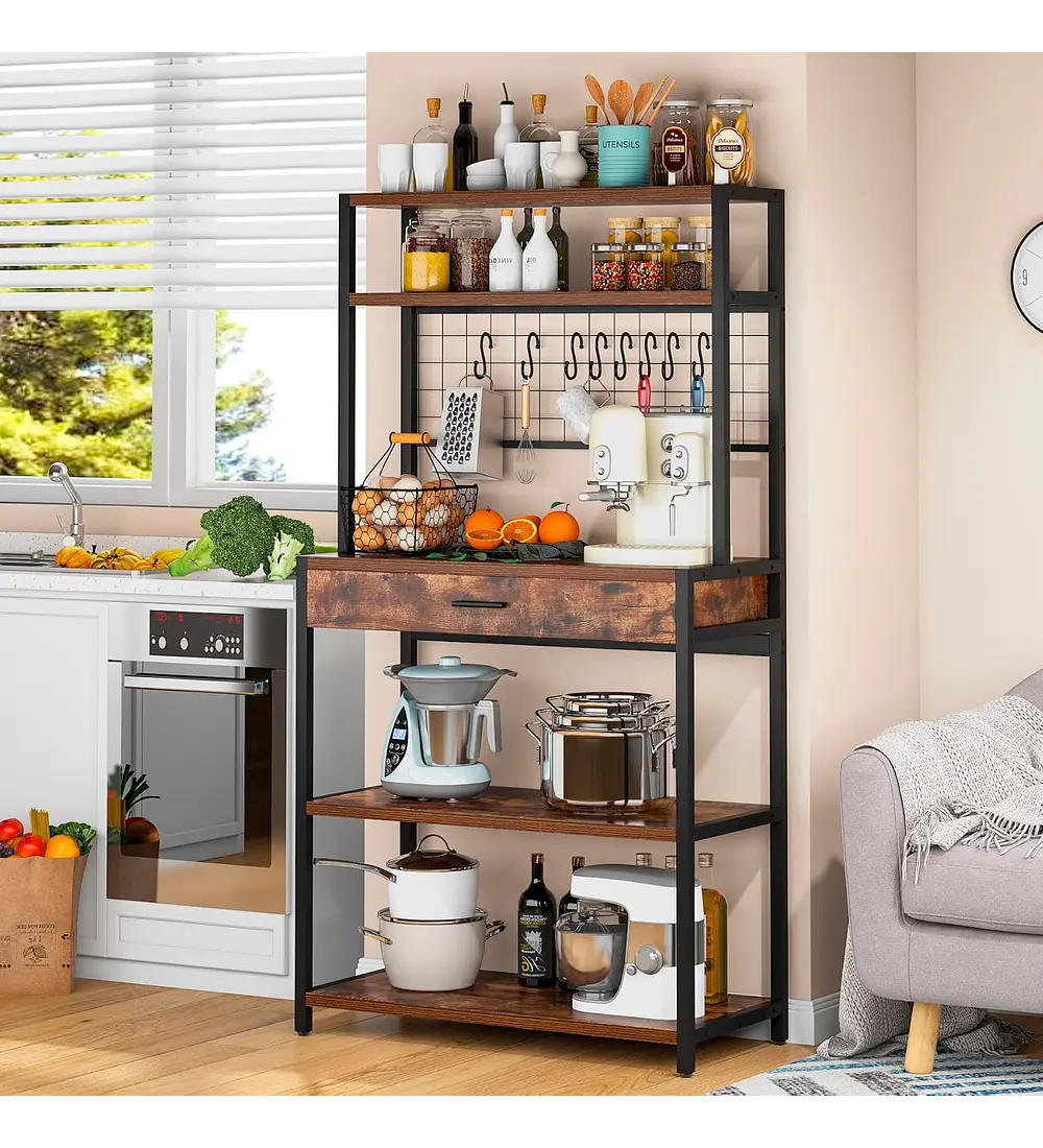 Rack Organizador Alto con Cajón para Cocina