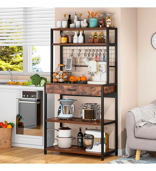 Rack Organizador Alto con Cajón para Cocina