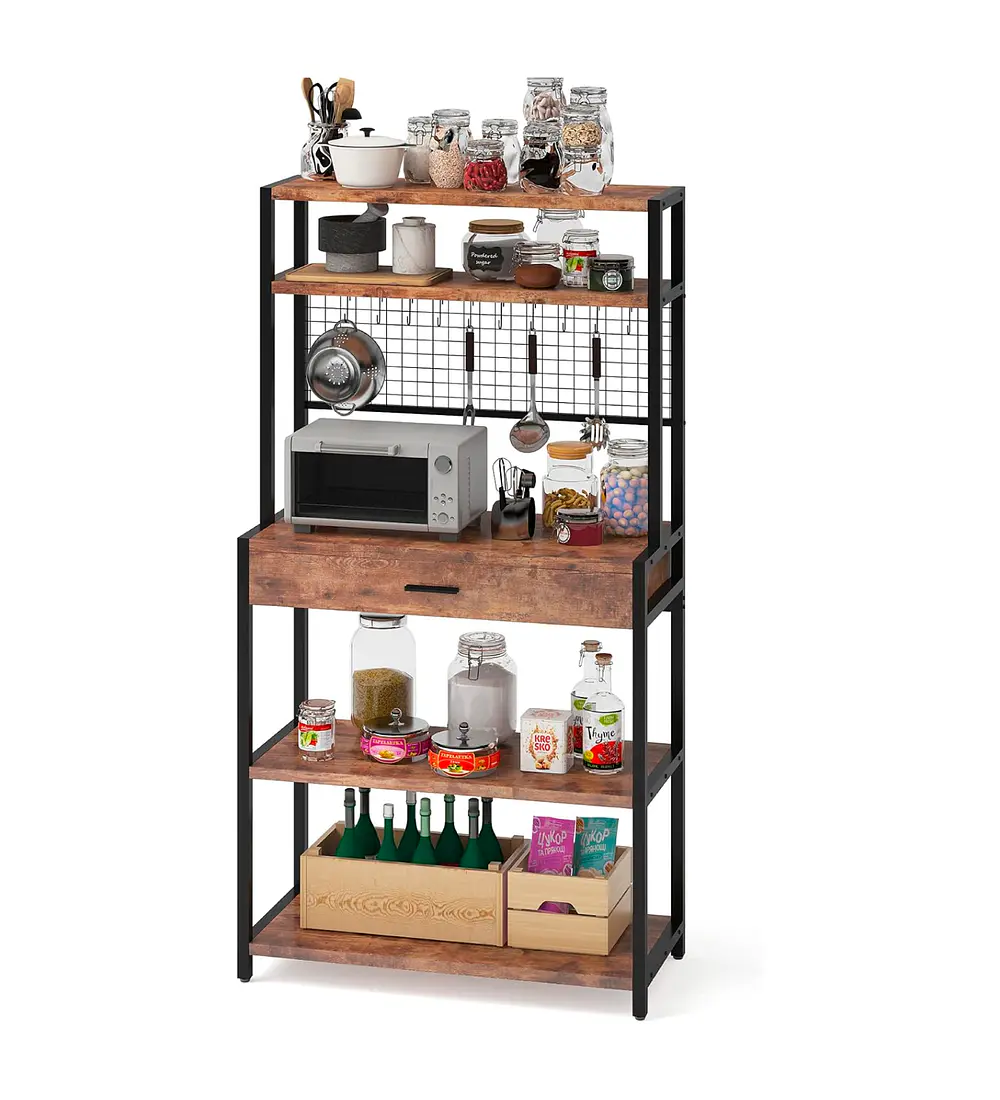 Rack Organizador Alto con Cajón para Cocina