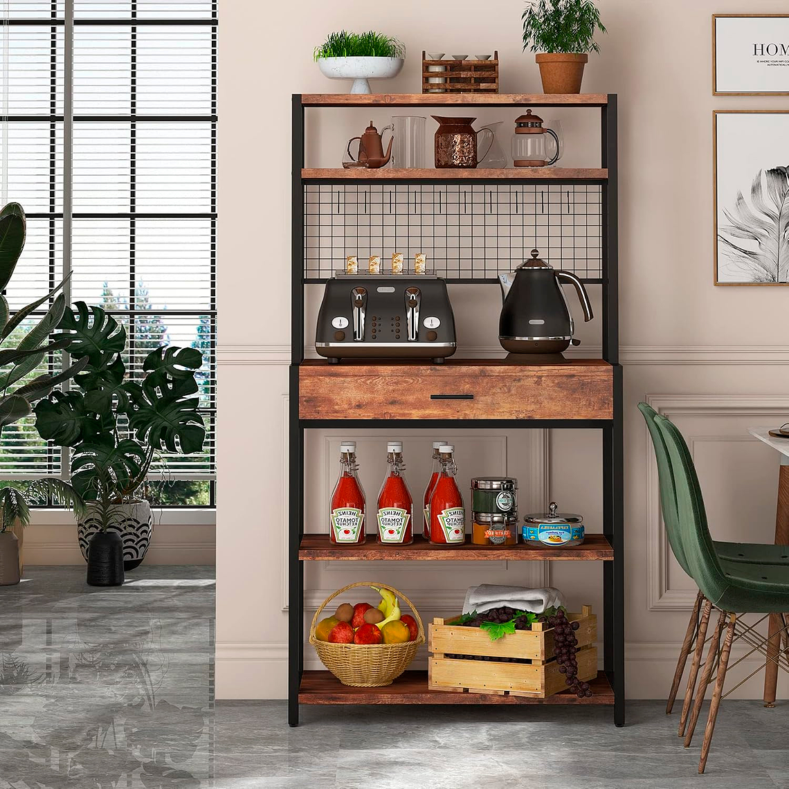 Rack Organizador Alto con Cajón para Cocina 2