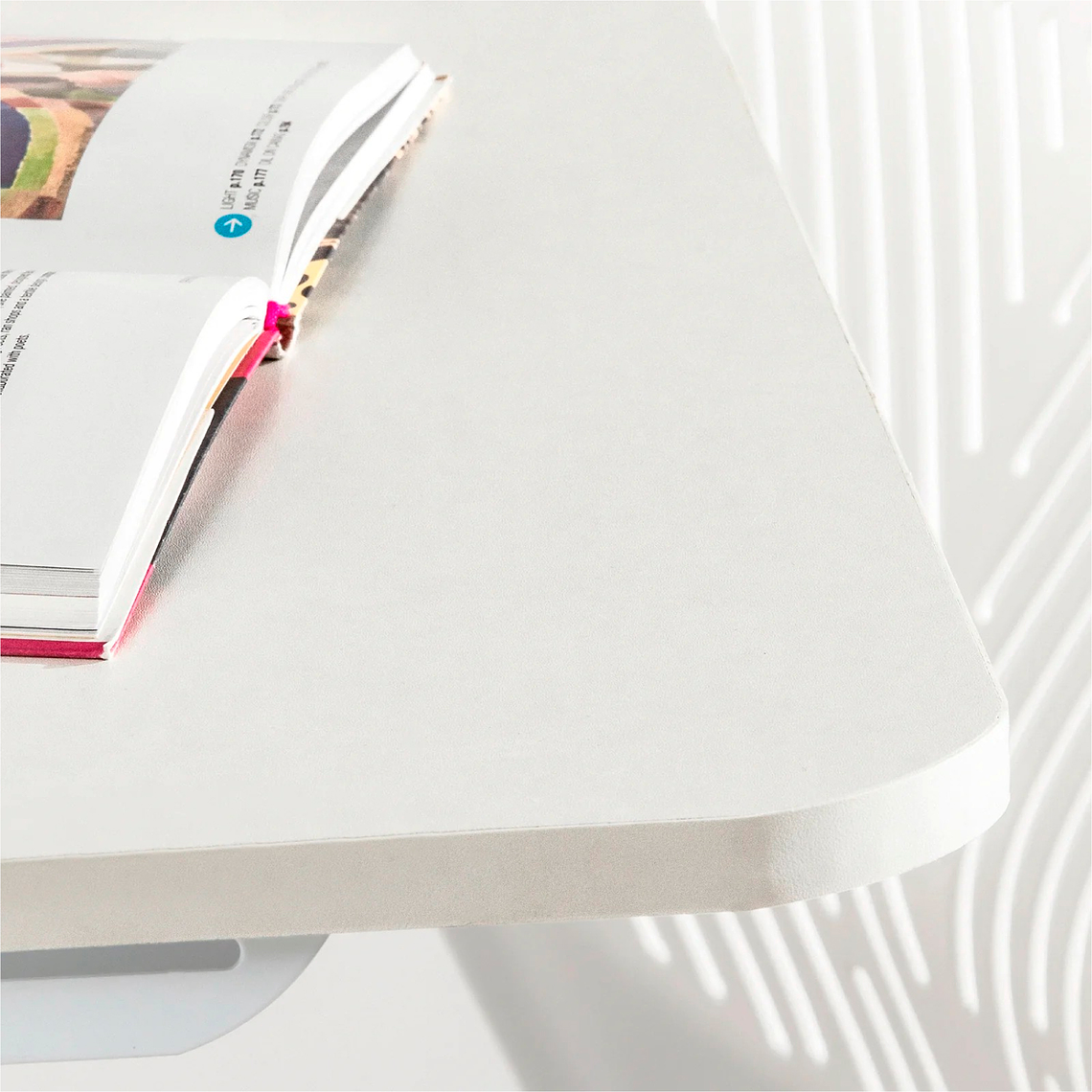 Estantería con Escritorio Plegable Compacto - Blanco 6