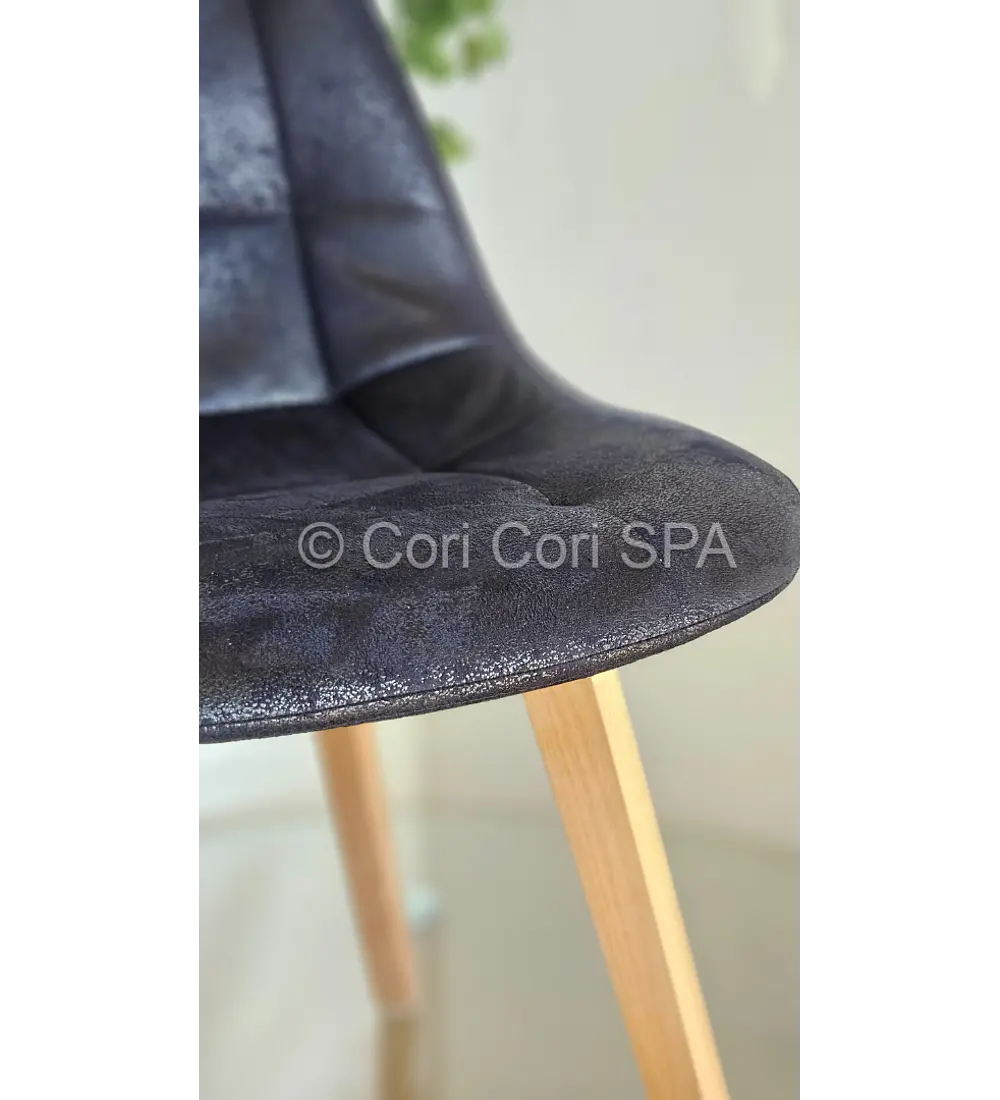 Silla Capitonne Ecocuero Vintage
