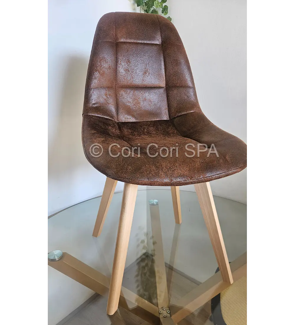 Silla Capitonne Ecocuero Vintage