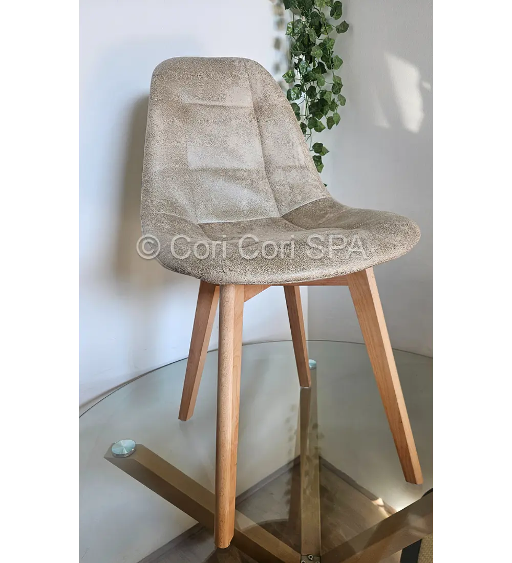 Silla Capitonne Ecocuero Vintage