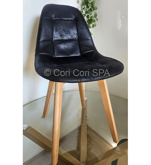 Silla Capitonne Ecocuero Vintage