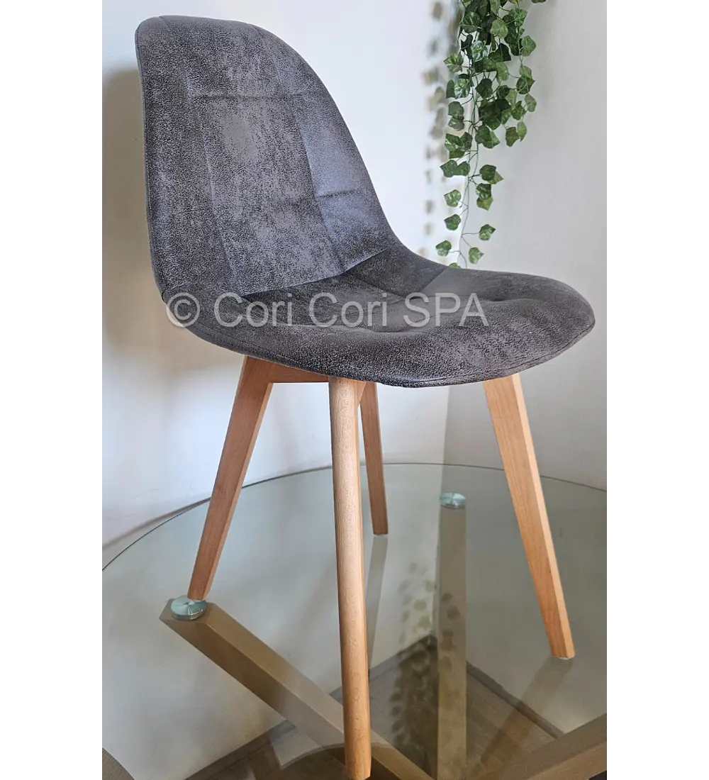 Silla Capitonne Ecocuero Vintage