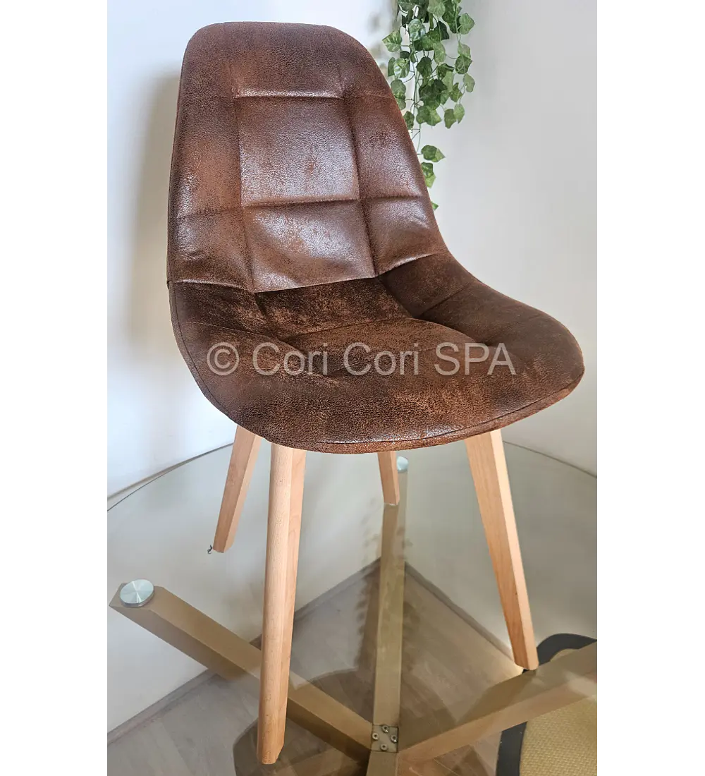Silla Capitonne Ecocuero Vintage