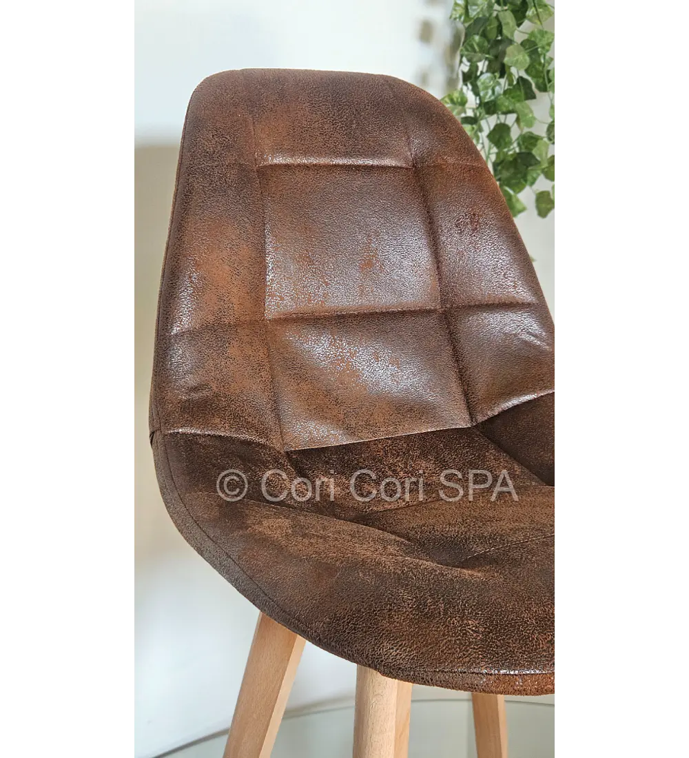 Silla Capitonne Ecocuero Vintage