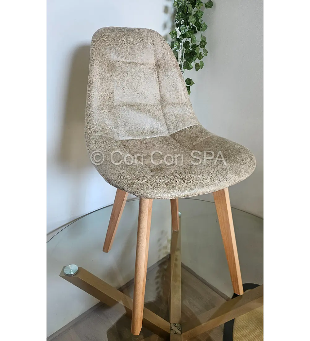 Silla Capitonne Ecocuero Vintage