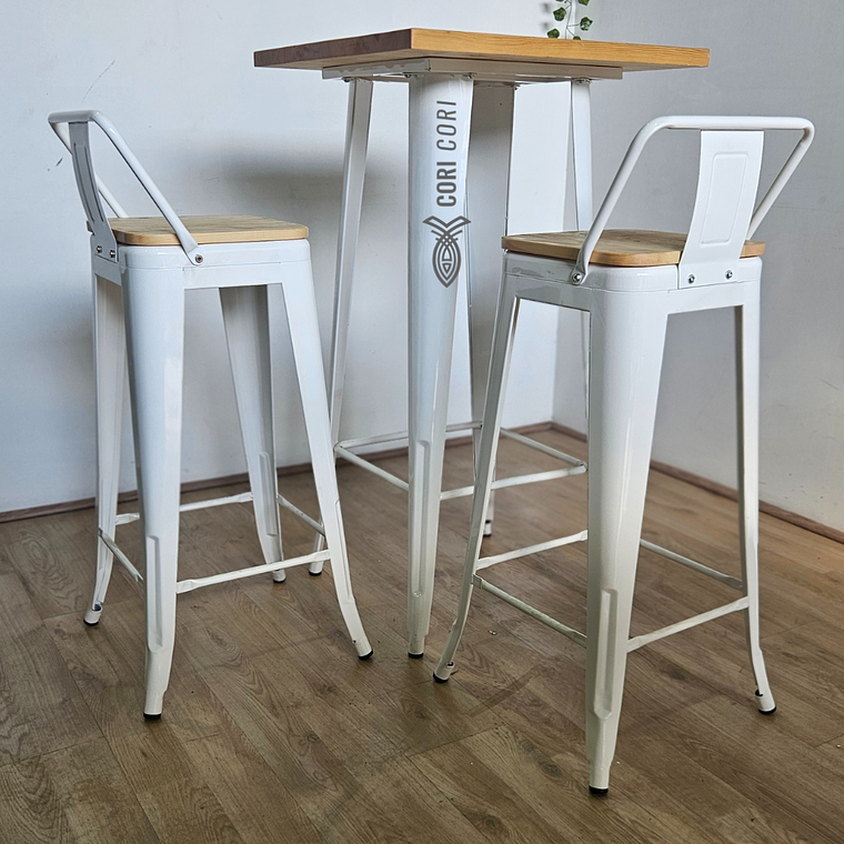 Taburete Tolix  Industriales (asiento de Madera Clara 76≈77cms) 9