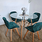 Comedor Mesa Eames Vidrio 120cms + 4 Sillas Mariposa Velvet - Miniatura 12