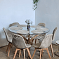 Comedor Warwick 120Cms + 6 Sillas Capitonne Vintage - Miniatura 1