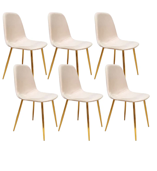 Pack 6 Sillas Scoop Velvet Gold