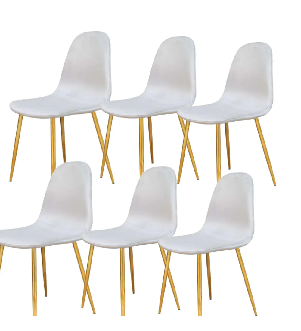 Pack 6 Sillas Scoop Velvet Gold