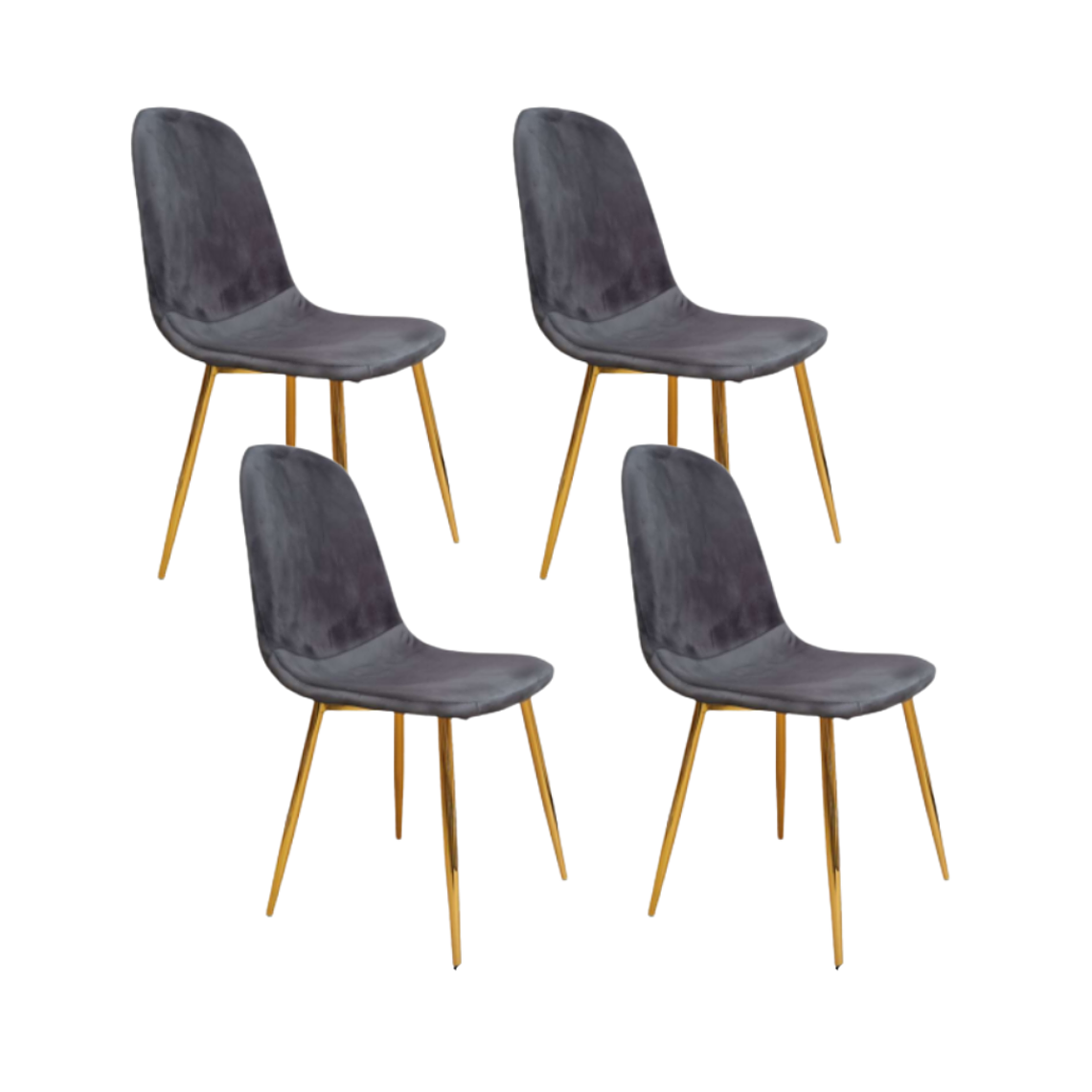 Pack 4 Sillas Scoop Velvet Gold 1