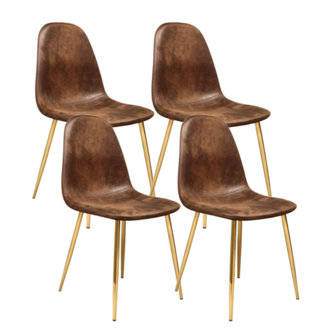 Pack 4 Sillas Scoop Vintage Gold 1