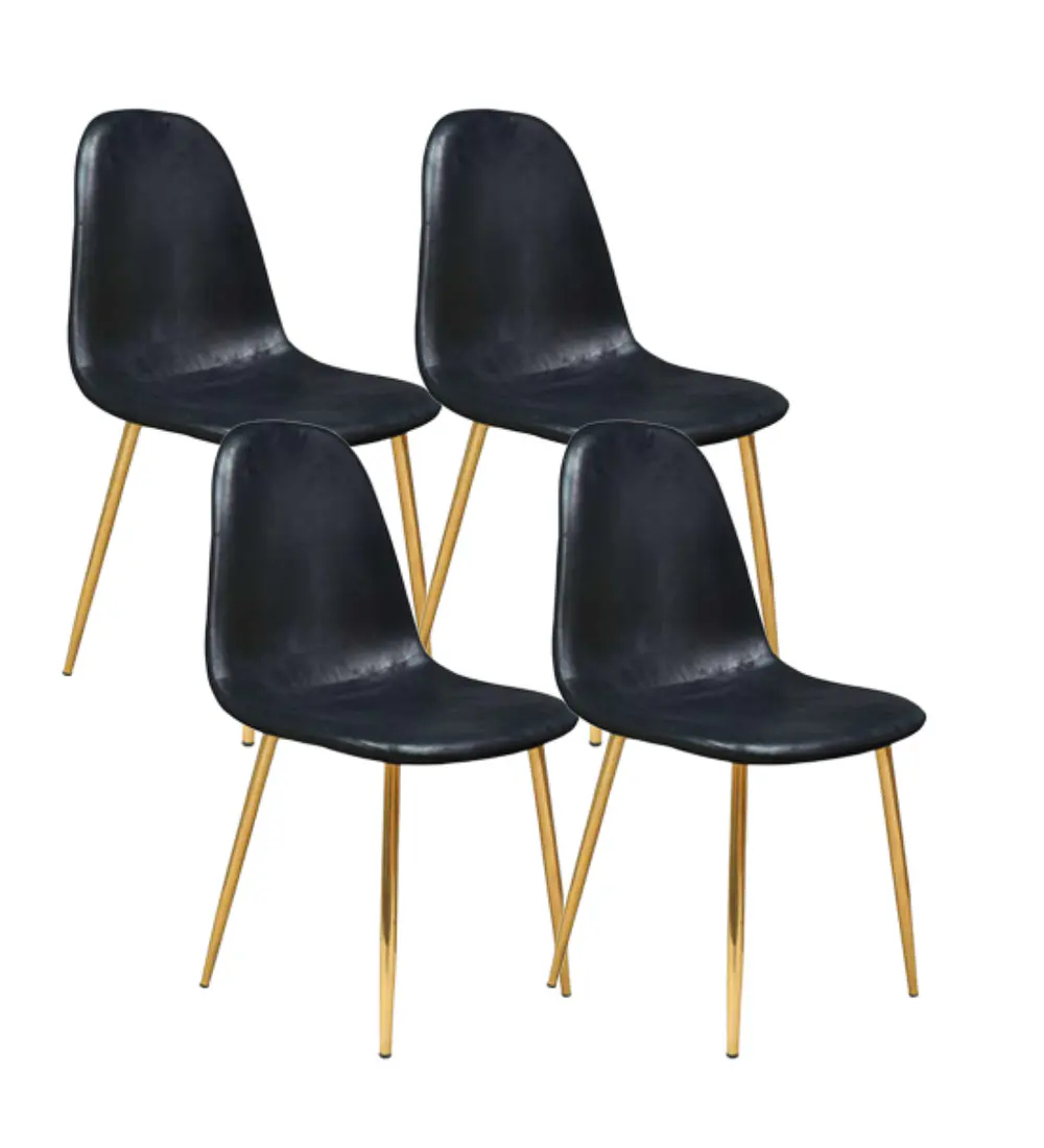 Pack 4 Sillas Scoop Vintage Gold