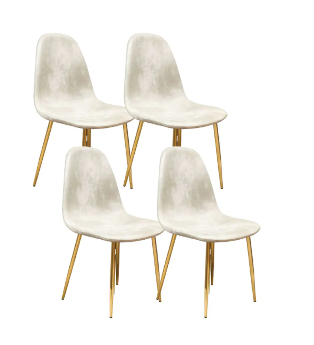 Pack 4 Sillas Scoop Vintage Gold