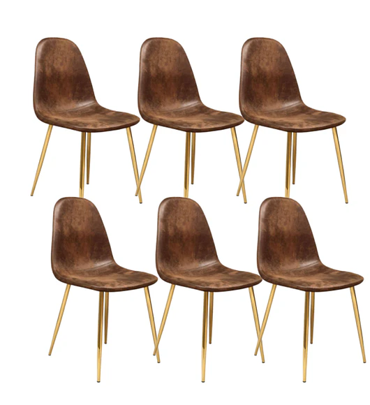 Pack 6 Sillas Scoop Vintage Gold