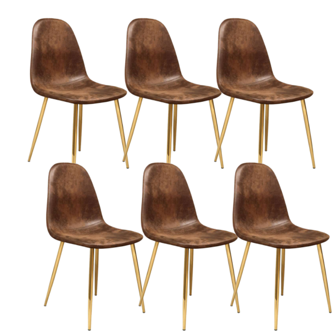 Pack 6 Sillas Scoop Vintage Gold 1