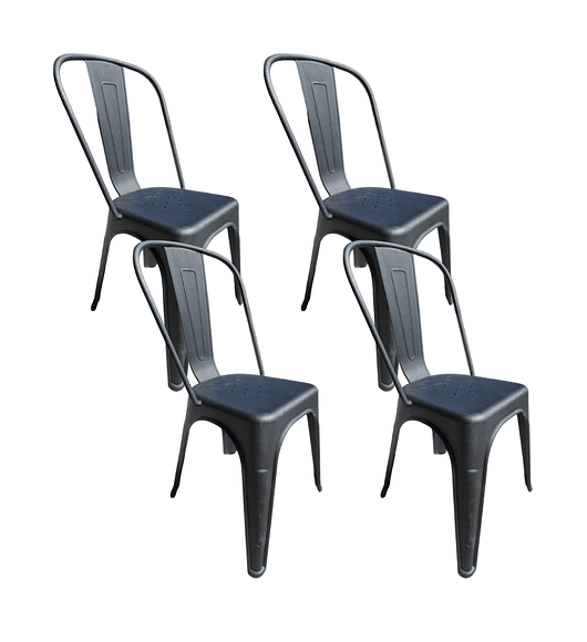 Pack 4 Sillas Tolix Plásticas