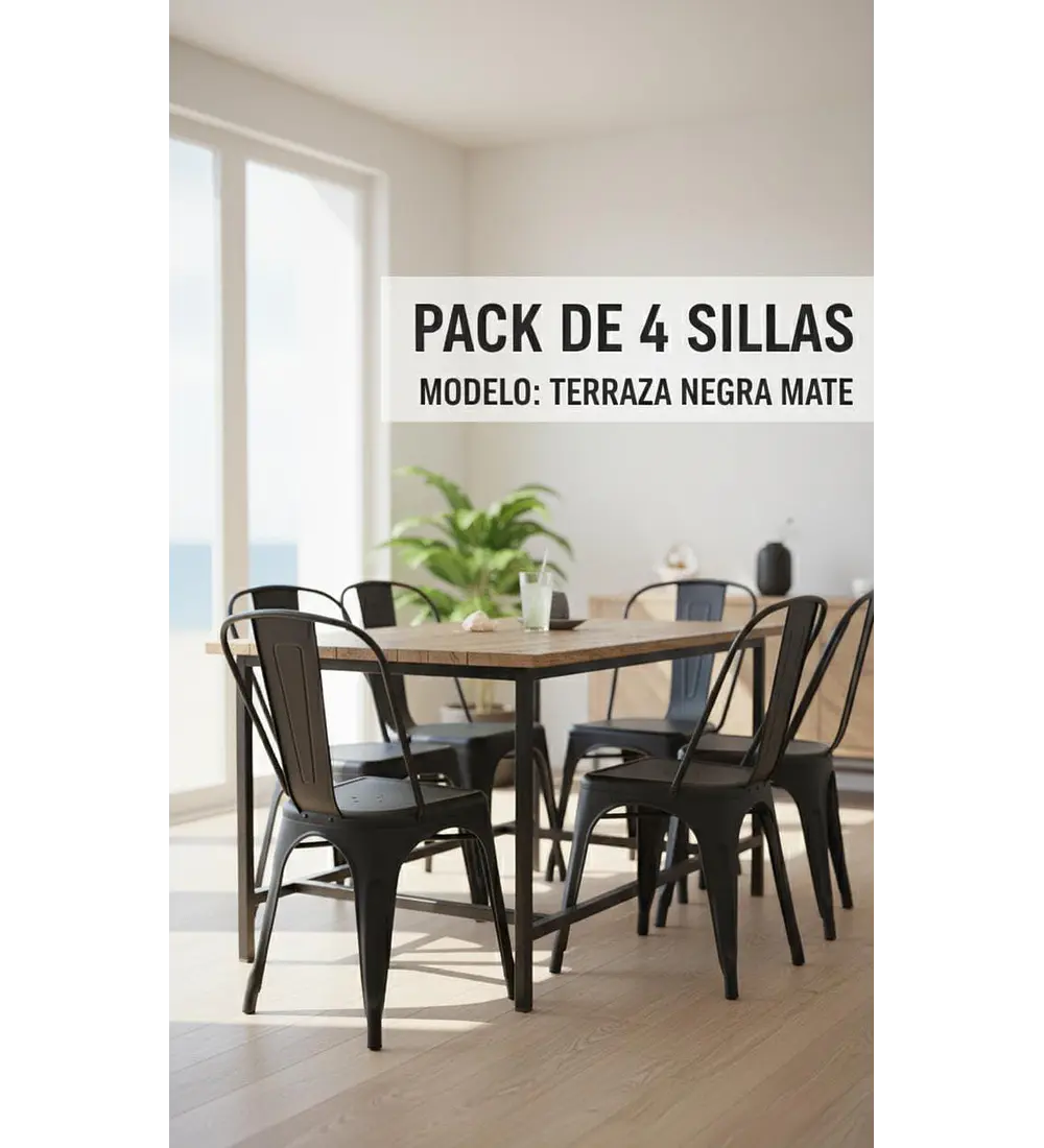 Pack 4 Sillas Tolix Plásticas