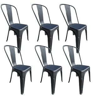 Pack 6 Silla Tolix Plastica