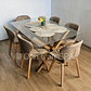 Comedor Medlock 130x80cms + 6 Sillas Mariposa Lino - Miniatura 5