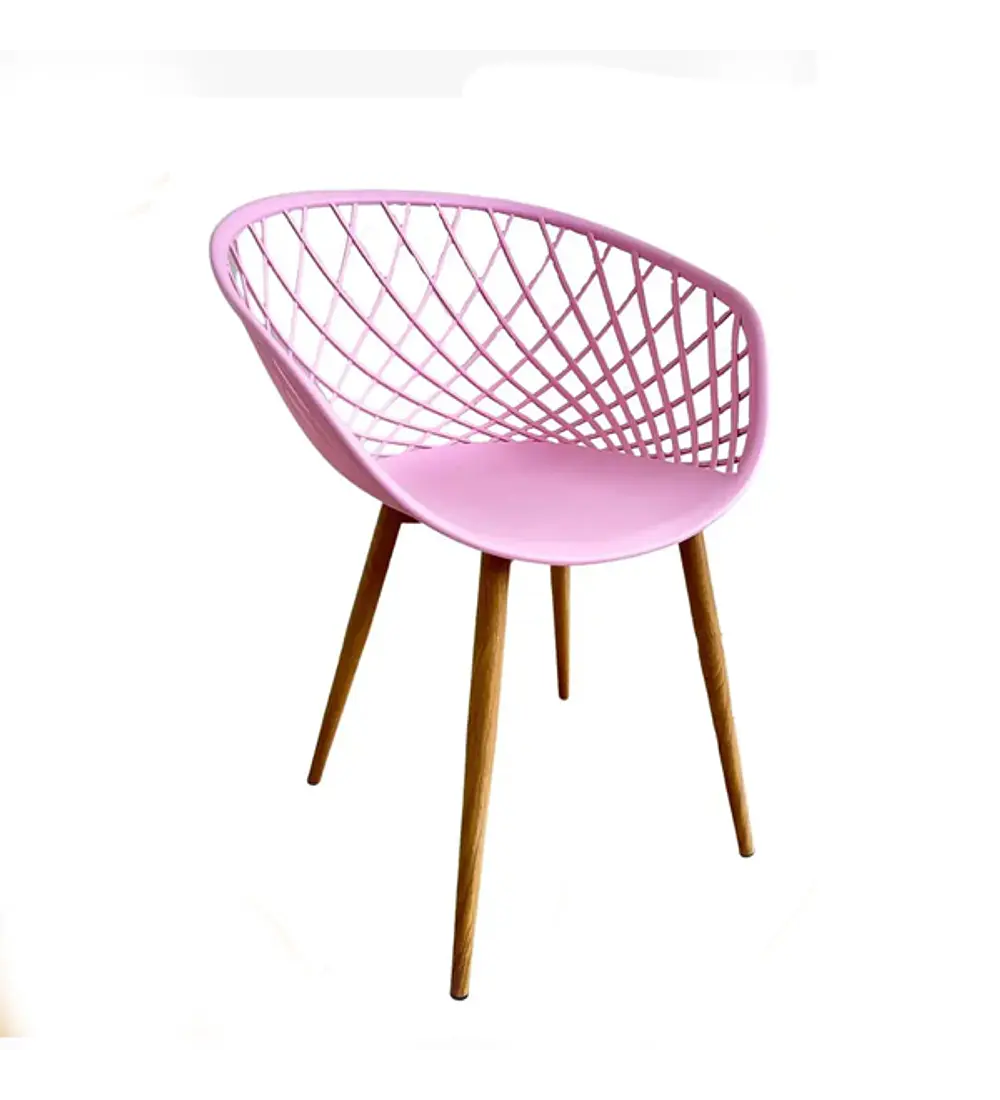 Comedor Eames Vidrio 80cm + 4 Butacas Mesh