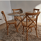 Comedor Warwick 100cm + 4 Sillas Crossback Madera  - Miniatura 13