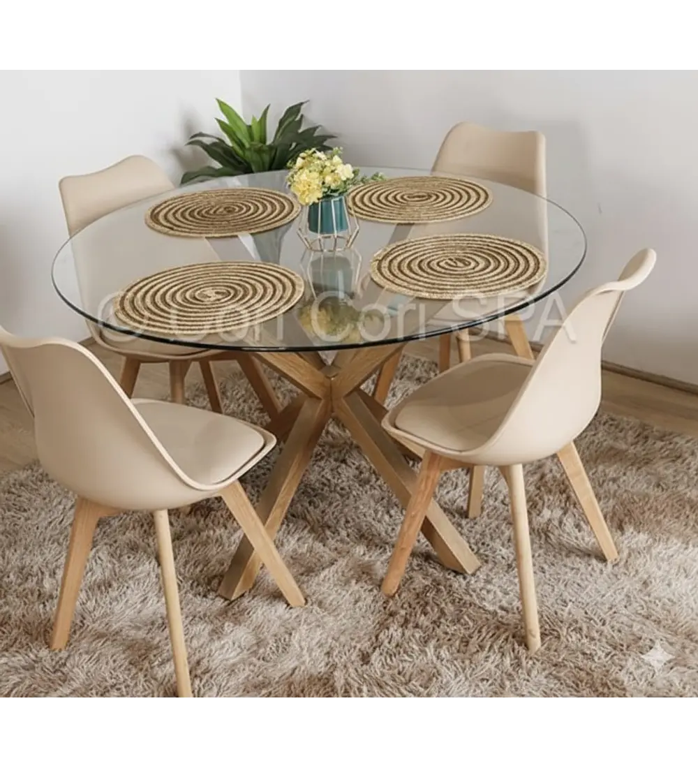 Comedor Warwick 100 cms + 4 Sillas Tulip